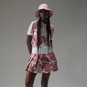 NWT J. Lindeberg Womens Adina Golf Tennis Skort XS Hibiscus Pink Stretch Wicking